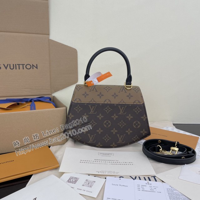 Lv路易威登2023專櫃新款老花扇形手提肩背女包 免稅版特級純鋼M46548 ydh5120